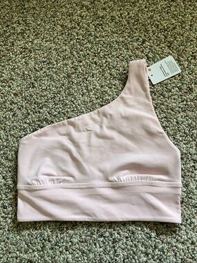 lululemon athletica Asymmetric One-Shoulder Light Pink Sports Bra